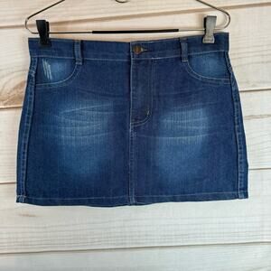 Dark Wash Mini Denim Skirt Size Medium